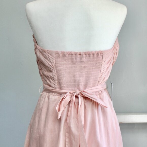 Express Pale Blush Pink Ruched Sweetheart Neckline Mini Dress Size 12 NWT - Picture 4 of 7